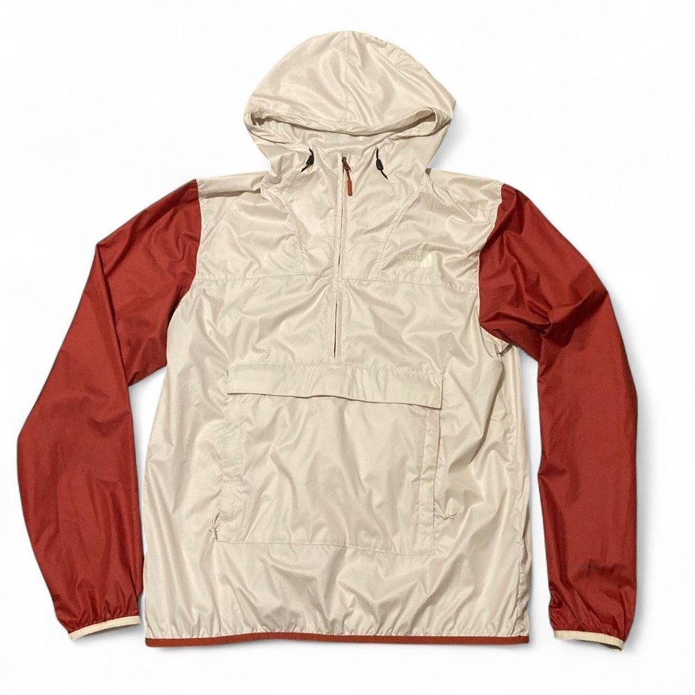 The north face windwall anorak jacket white red polyester hiking men's M/21